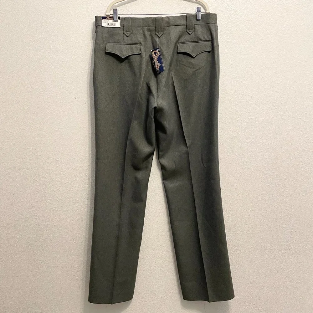 Circle S NWT Men's Vintage 80s Gray Pleated Western Dress Ranch Pants Size 40 - Picture 6 of 10